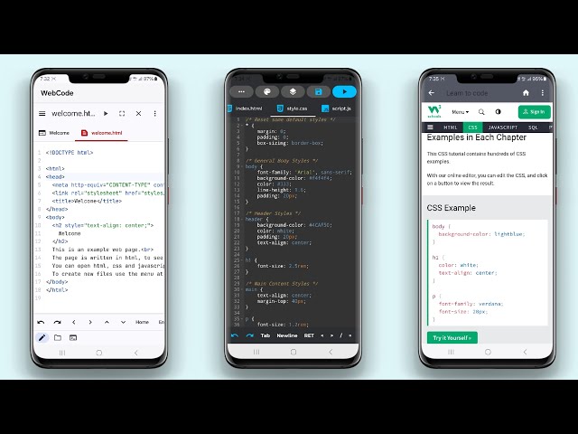 3 Best HTML, CSS and JS IDE Editor Apps for Android 2026
