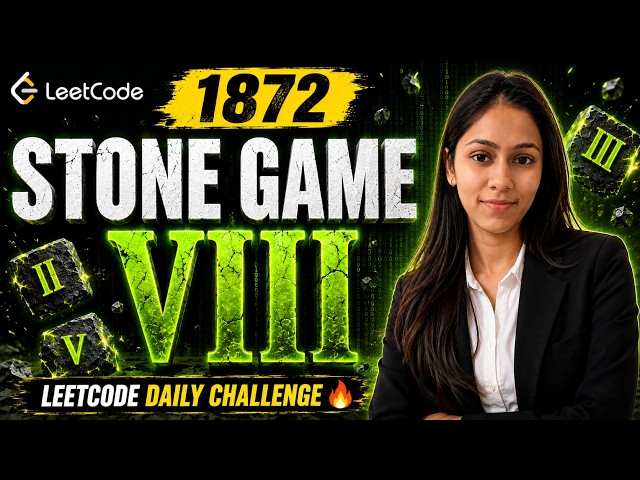 LeetCode 1872 Stone Game VIII | O(n) DP Explained Simply 🔥
