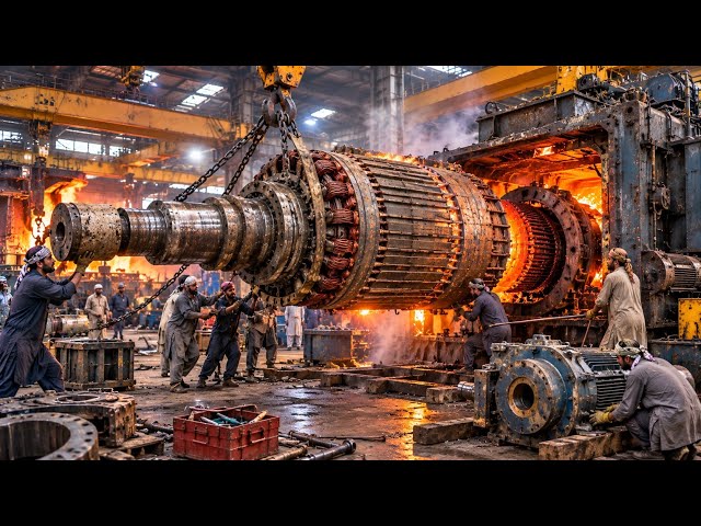 Incredible Giant Electrical Motor Recycling & Manufacturing Process | Heavy Industry Skills