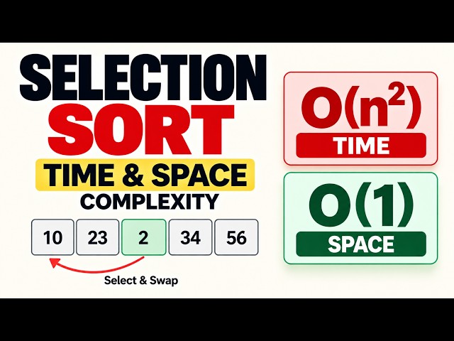 11  Selection Sort Time & Space Complexity Explained | Python Tutorials