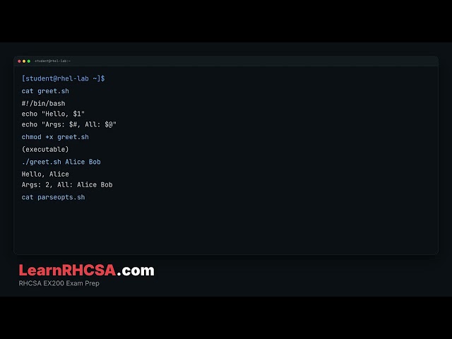 RHCSA Quick Tip: Script Inputs | Shell Scripts