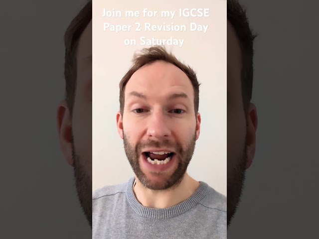 How did IGCSE Paper 1 go? Need help preparing for paper 2? Join me for my Paper 2 Revision Day