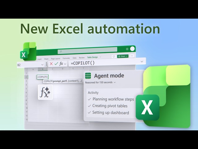 Microsoft Excel just got more powerful | Agent Mode, Copilot Function & Formula AI