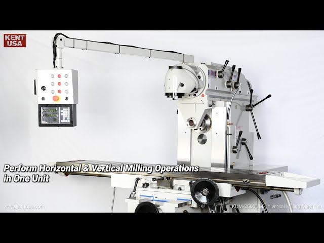 Features of the KENT USA KUM-2500UM Universal Milling Machine