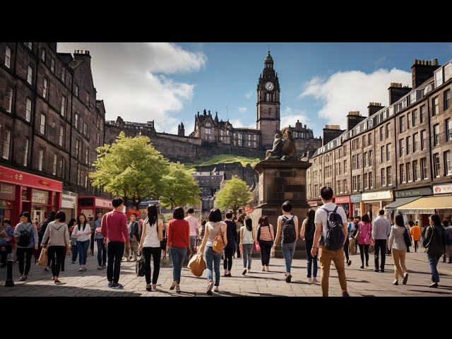 EDINBURGH, WALKING TOUR, TRAVEL GUIDE, SCOTLAND, CASTLE, ROYAL MILE, CALTON HILL, DEAN VILLAGE, 4K