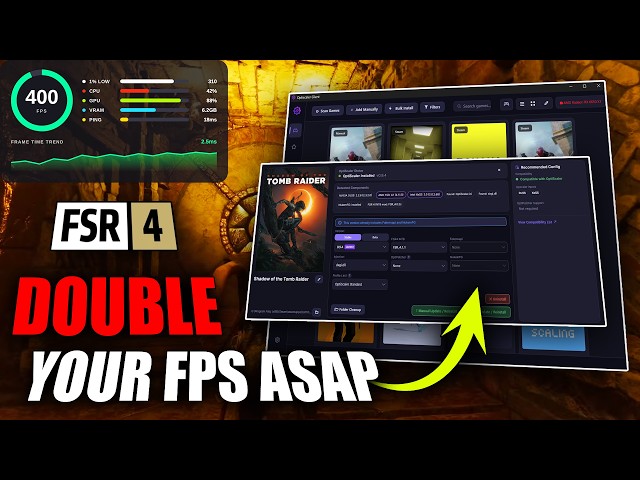 This FREE Tool Doubles FPS With FSR4 On Any Card (OptiScaler Client)