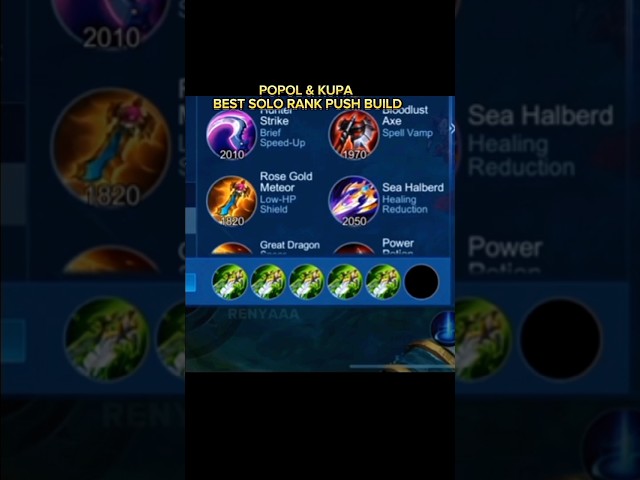 Popol & Kupa Trick Solo Pushing ✅❎ noob to pro mlbb