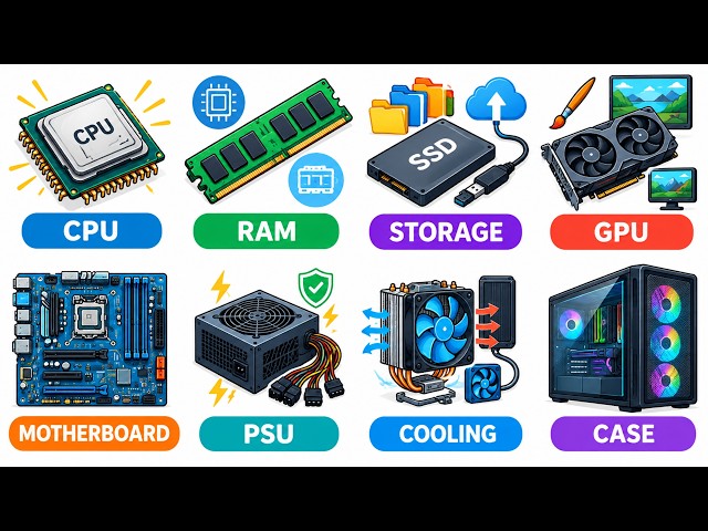 All PC Parts Explained in Just 10 Minutes!