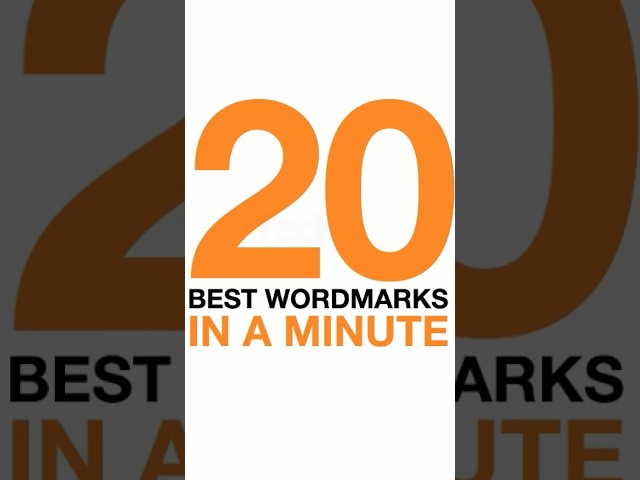 Wordmarks in a Minute