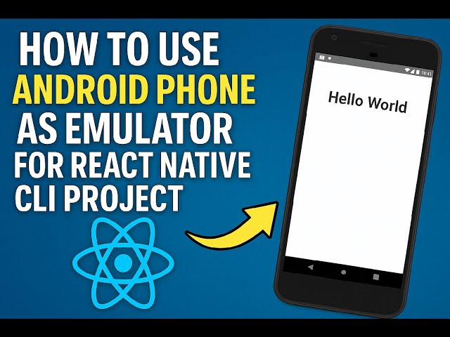 Use Android Mobile as Emulator in React Native CLI | Run React Native App on Real Android Device