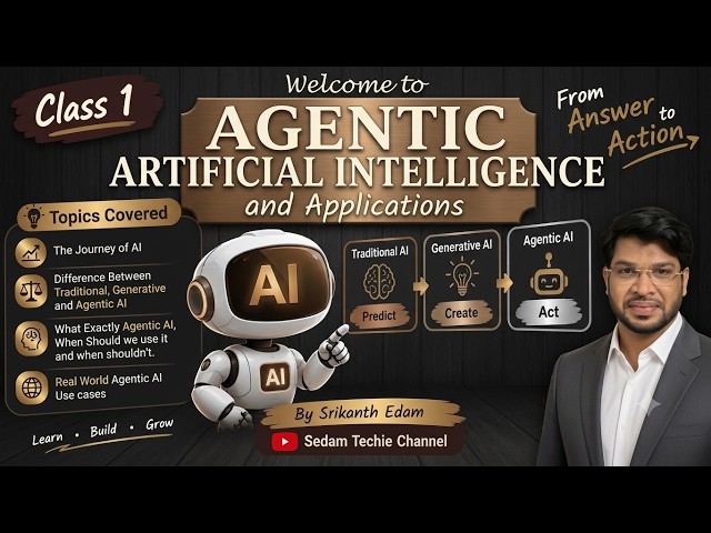 Agentic AI Explained for Beginners | Traditional vs Generative vs Agentic AI | Class 1