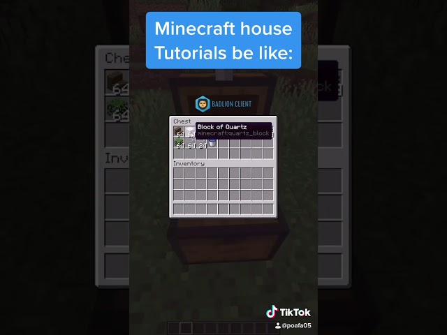 Minecraft survival house tutorials be like