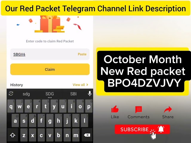 Binance Crypto Red Packet Code Today 2024 | binance red packet code | Red packet code October 2024
