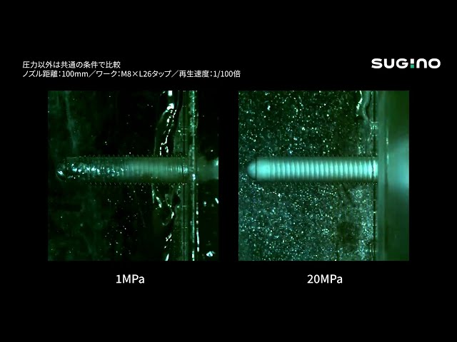 高圧洗浄の切粉除去能力 - 部品洗浄機「JCC」シリーズ