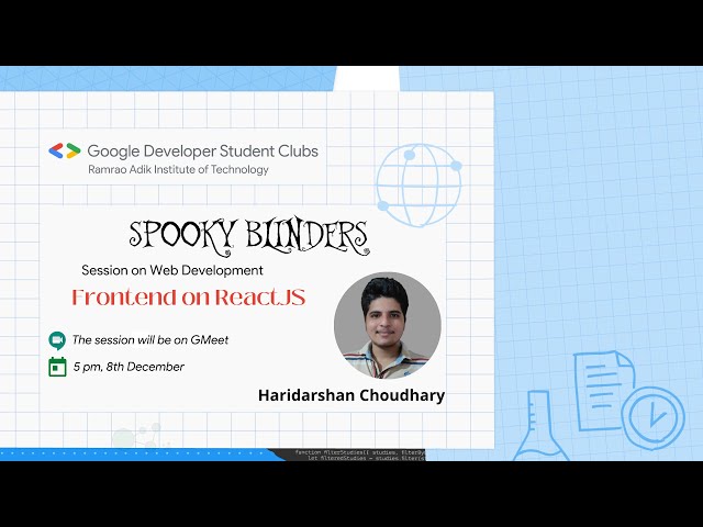Web Dev : Frontend ( Day 2 ) | Spooky Blinders GDSC-RAIT