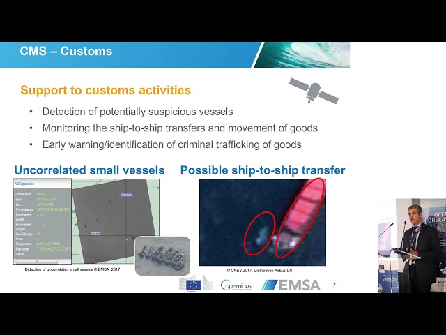 Use case : EMSA-TBV-CMEMS in support to Copernicus Maritime Surveillance Service