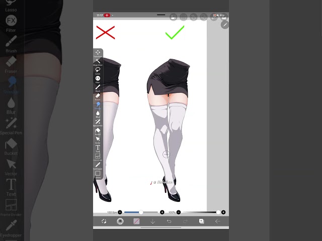 How to render white stockings #art #digitalart #tutorial #arttips #render #drawing #foryou