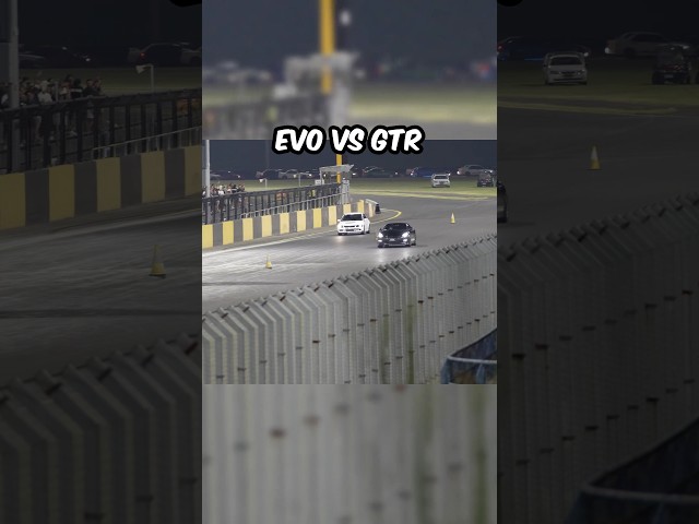 Evo vs GTR #gtr #r35 #shorts #racing