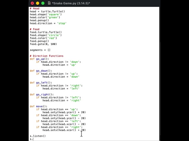 #Snake #Game #python #turtle #programming #coding #program