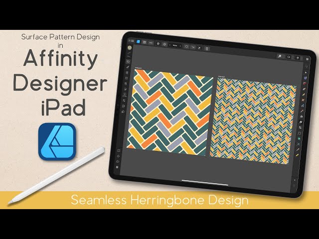 Seamless Herringbone Design | Affinity Designer iPad | Surface Pattern Tutorial | Intermediate
