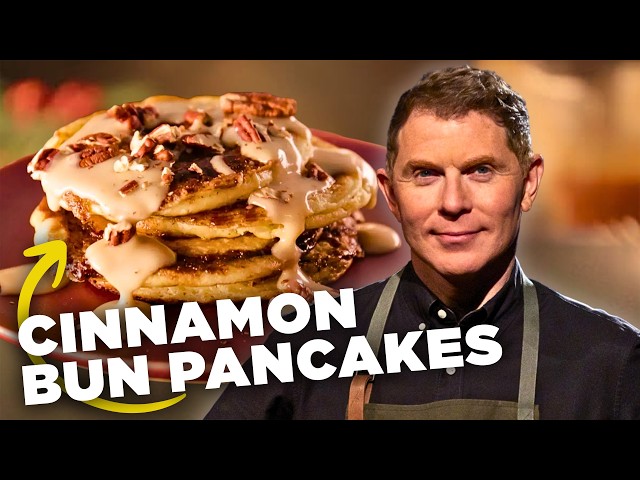 Bobby Flay's Cinnamon Bun Pancakes 🥞 Brunch @ Bobby's | Food Network