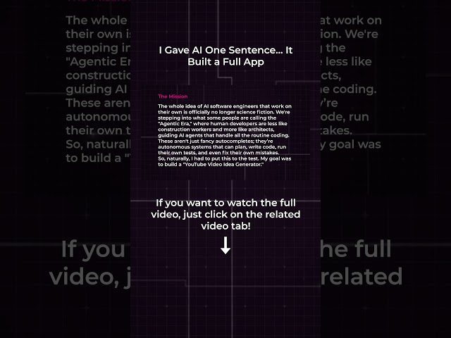 I Gave AI One Sentence… It Built a Full App