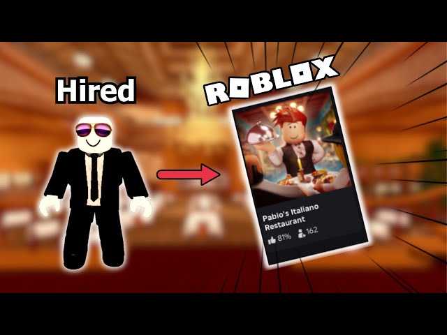 My First Roblox Job (Pablo's Italian Restaurant)