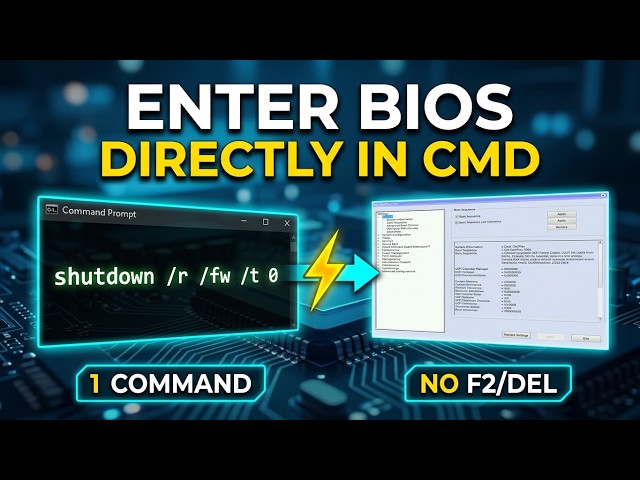 How to Enter BIOS Directly From Windows 10 & 11 Using CMD ⚡#india #unitedstates #uk  Kingdom #viral