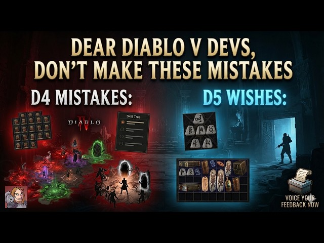Dear Diablo V Developers - Don't Make These Diablo 4 Mistakes