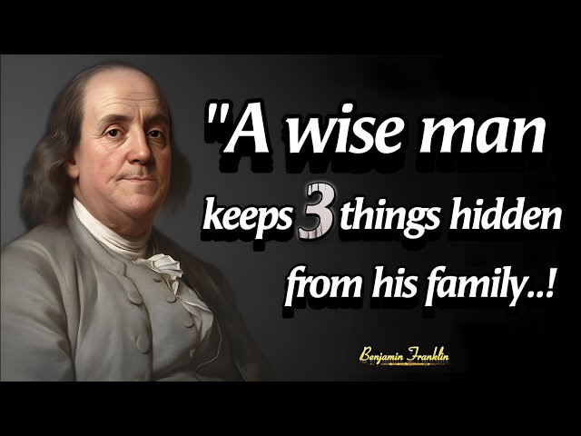 Avoid Sharing Three Things To Your Family | Benjamin Franklin Top Quotes in English @SpokenGold1 