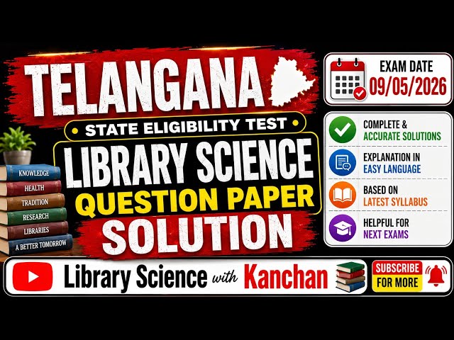 Telangana SET 2025 | Library and Information Science| Question Paper Solution #kanchan 