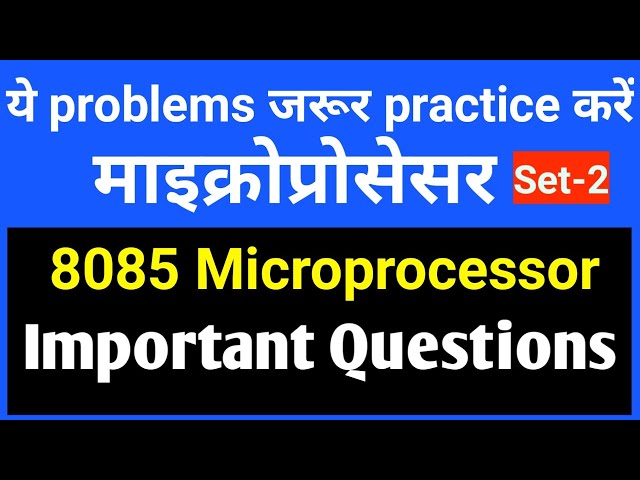 Microprocessor numerical problems & Solution | RajviEducation