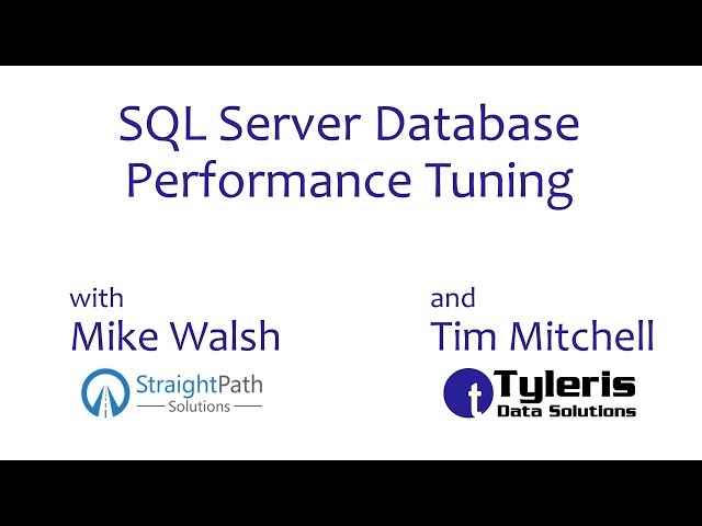 SQL Server Performance Tuning
