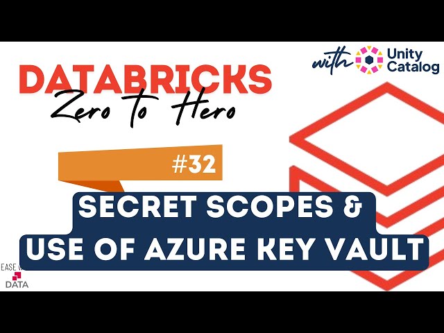 32 Databricks Secret Management & Secret Scopes | Save secrets in Databricks |Use of Azure Key Vault