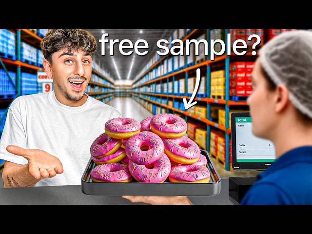 Living Off ONLY Free Samples For 24 Hours!