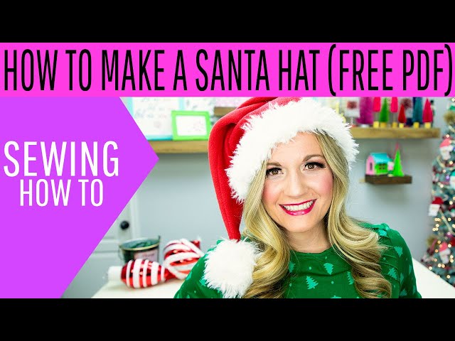 How to Make a Santa Hat From Fleece (Free Pattern!)