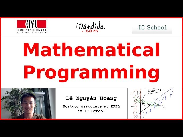 Mathematical Programming | Lê Nguyên Hoang