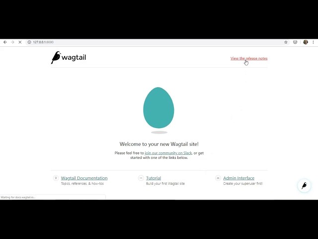 Testing Wagtail with python 3.7.3.