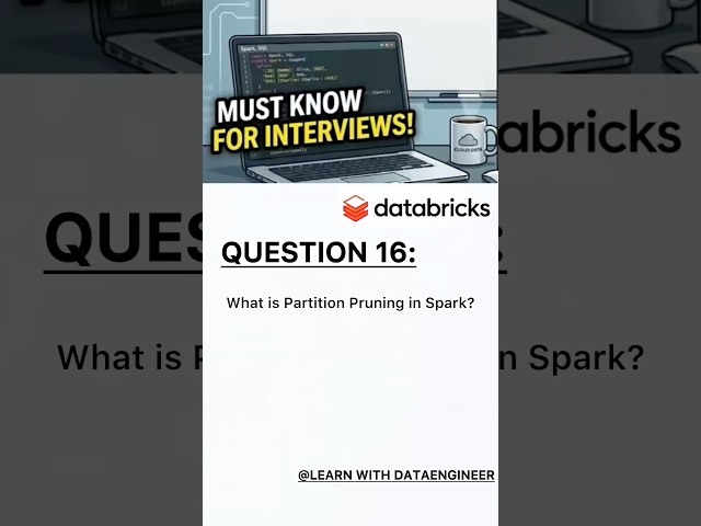 Partition Pruning Explained in 1 Minute #pyspark #interview #questions #learnwithdataengineer