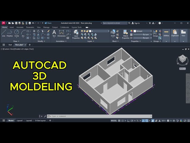 "Transform Any 2D Floor Plan into a Realistic 3D Model in AutoCAD! (Part 1)