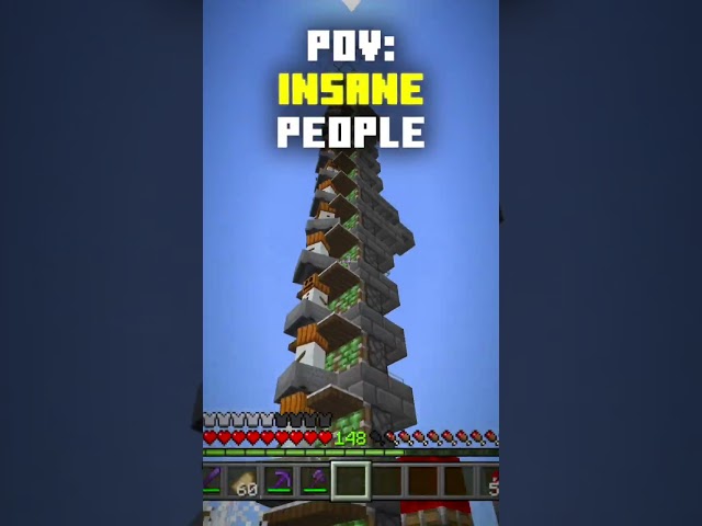 POV: How Insane People Travel 😱 #minecraft #minecraftbedrokedition #minecraftpe