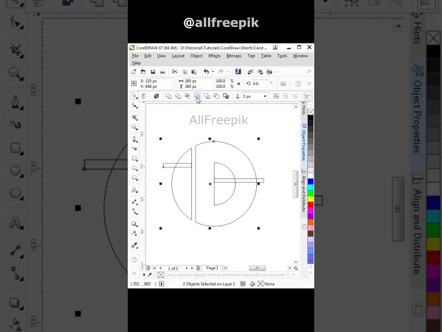 #coreldraw Logo Design I and G Letters, #shorts, #ytshorts, #allfreepik