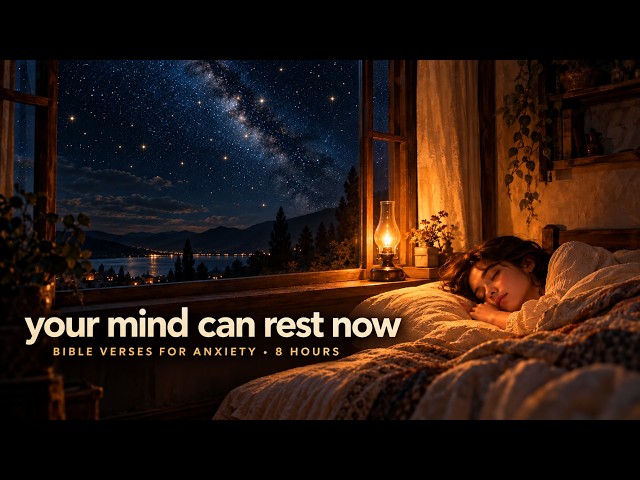 Fall Asleep to Bible Verses for Anxiety  Peaceful Scripture for Fear, Racing Thoughts  | 8 HOURS
