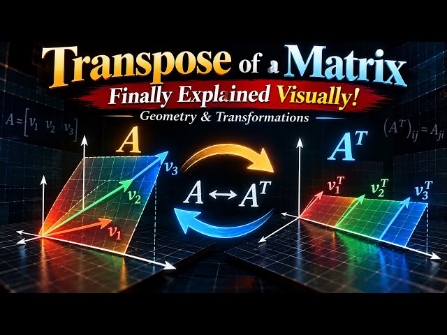 Transpose of a Matrix — Finally Explained Visually! | Geometry & Transformations
