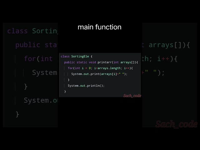 || Sort, Swap, Function, Calling function, output|| #shorts #java #education