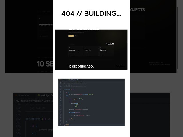 I Built a 404 Page That… 😳💻 #Shorts #coding #programming
