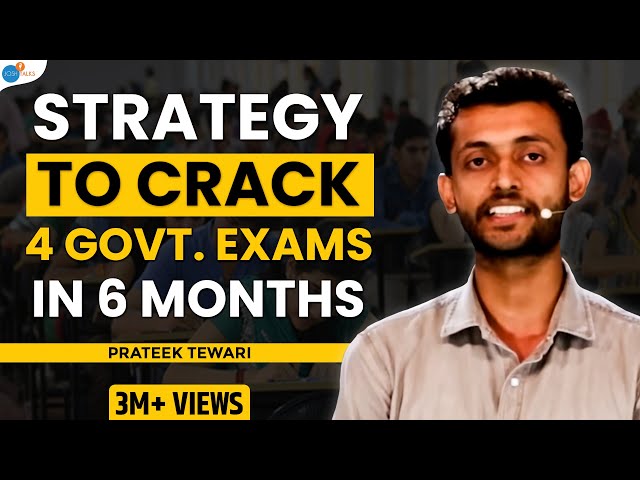 Crack Any Government Exam Without Coaching | Prateek Tewari | Josh Talks #ssccgl #ssc