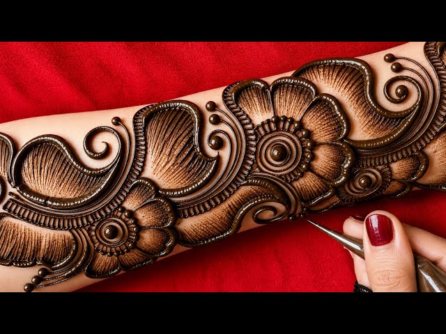 Very Easy Arabic Mehndi Design||Mehendi Designs Simple Aesthetic||Shaded Mehndi Design 