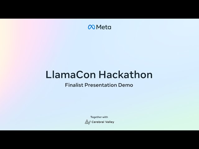 LlamaCon Hackathon Best Llama API Usage Winner: Team Geo-ML