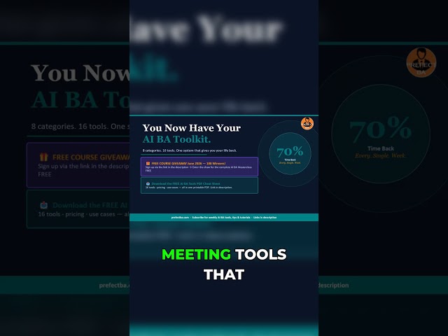 Reclaim 70% of Your Week: AI for Business Analysts!
